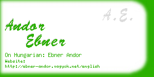 andor ebner business card
